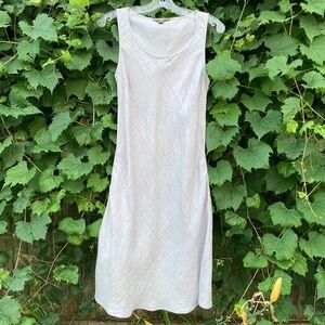 Light Gray Bias Cut Linen Cotton TOMMY BAHAMA  Sleeveless Dress